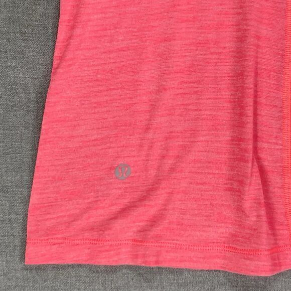 Lululemon Tank Top Women 4 Coral Run For Gold Built In Bra Athletic Run Yoga Gym - Picture 6 of 13